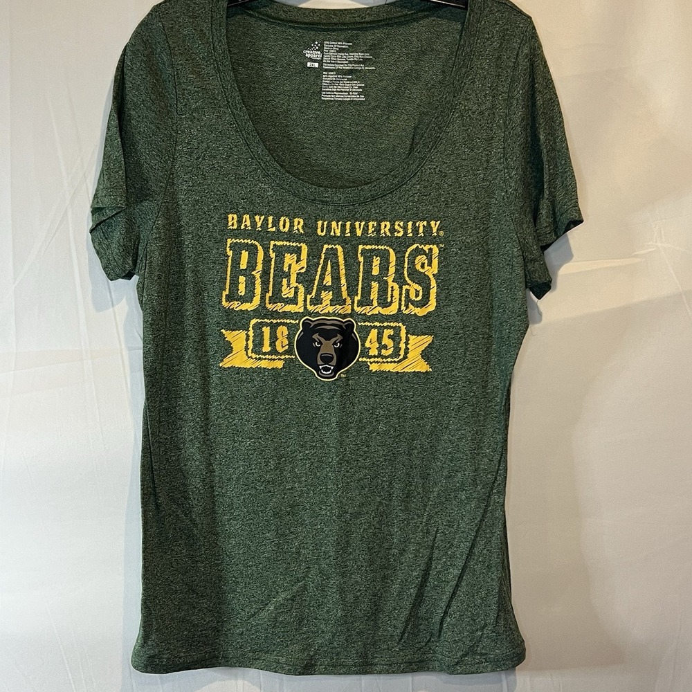 Baylor Bears NCAA Womens Shirt Size 2XL Sic 'Em‎ Bears Green Round Neck XXL